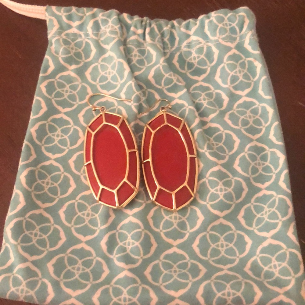 Earrings, dark red, Kendra Scott